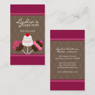 Cake Pops Bakery Business Card