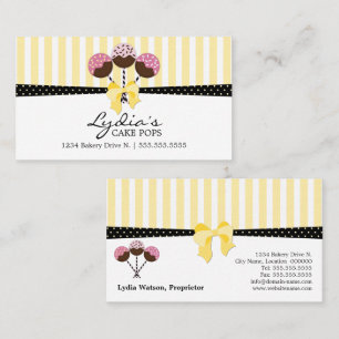 Cake Pops Bakery Business Card