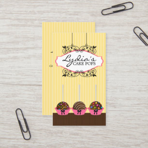 Cake Pops Bakery Business Cards
