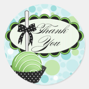 Cake Pops Bakery Thank You Box Seal