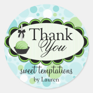Cake Pops Bakery Thank You Box Seals