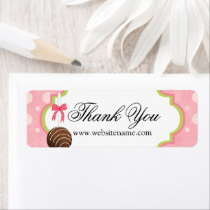 Cake Pops Bakery Thank You Return Address Label