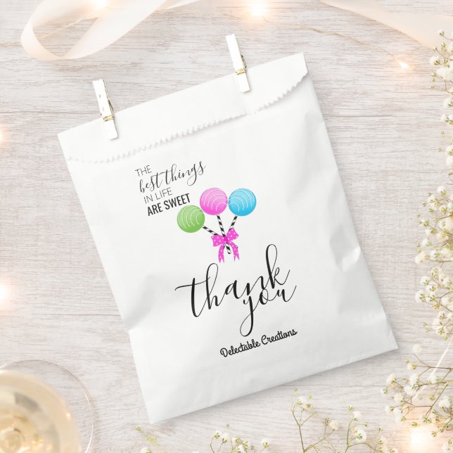 Cake Pops Baking Packaging Favour Bag (Clipped)