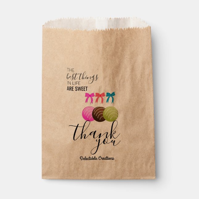 Cake Pops Baking Packaging Favour Bag (Front)