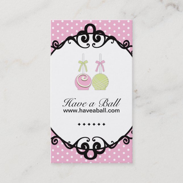Cake Pops Business Cards (Front)