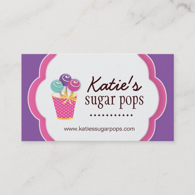 Cake Pops Business Cards (Front)