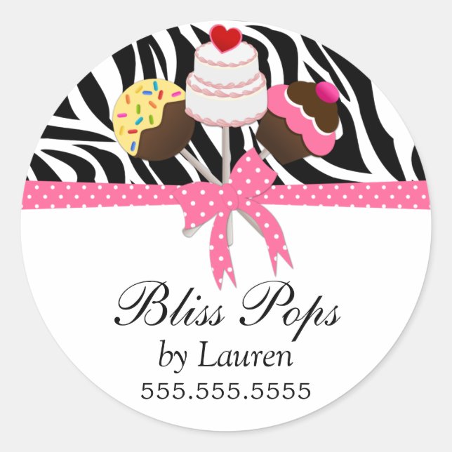 Cake Pops Classic Round Sticker (Front)