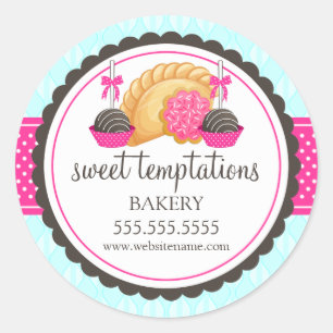 Cake Pops Cookie Turnover Bakery Box Seals