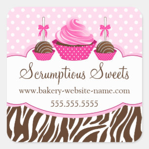 Cake Pops Cupcake Bakery Box Seals