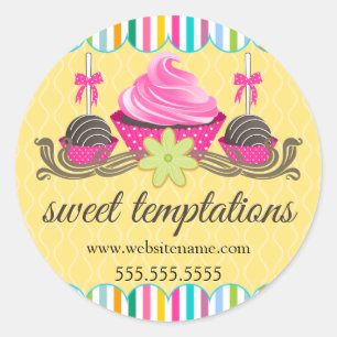 Cake Pops Cupcake Cookie Bakery Box Seals