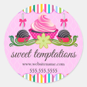 Cake Pops Cupcake Cookie Bakery Box Seals