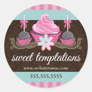 Cake Pops Cupcake Cookie Bakery Box Seals