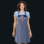 Cake Pops Curved Text Navy Blue Stripes Bakery Apron<br><div class="desc">© Socialite Designs. Whip up sweet treats in style with this Cake Pops Curved Text Navy Blue Stripes Bakery Apron by Socialite Designs. Featuring a bold navy blue stripe pattern and playful curved “Cake Pops” text, this apron blends bakery charm with modern flair. Ideal for bakers, dessert artists, and cake...</div>