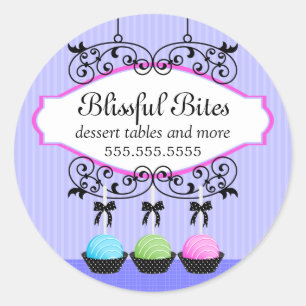 Cake Pops Desserts Bakery Classic Round Sticker