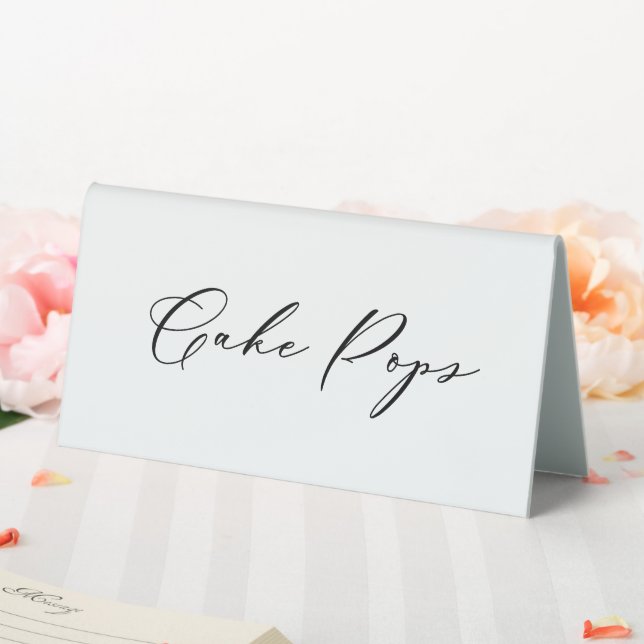 Cake Pops Food Label Wedding Party Tent Sign (In SItu (Wedding))