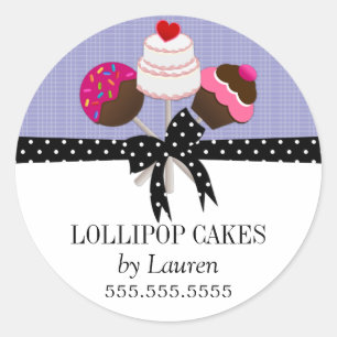 Cake Pops Lavender Stickers