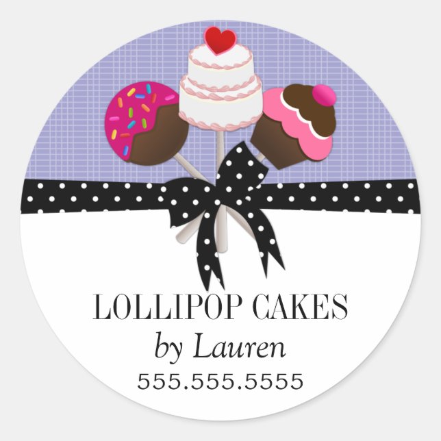 Cake Pops Lavender Stickers (Front)