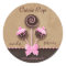 Cake Pops Stickers Bakery Vintage Pink Caramel