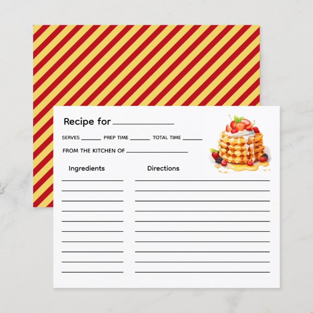 Cake Recipe Card (Front/Back)
