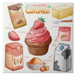 Cake Recipe Ceramic Tile