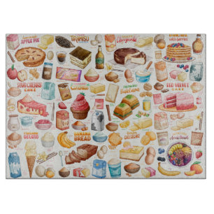 Cake Recipes Cutting Board