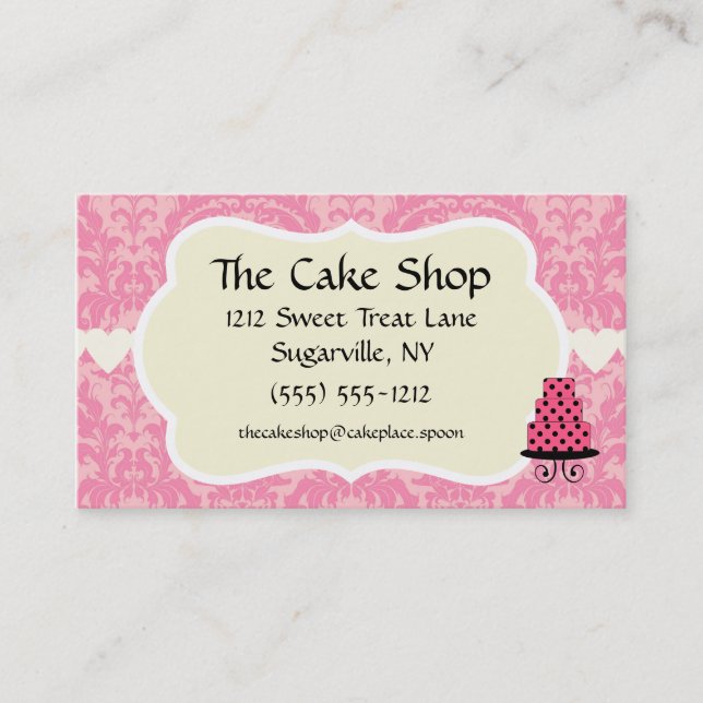 Cake Shop Baker Bakery Business Cards (Front)