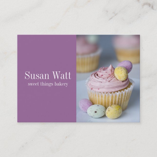 Cake Shop Bakery Business Card (Front)