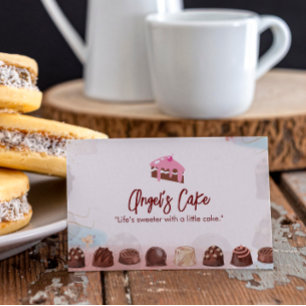 Cake Shop Business   Chocolate Cake Sketch Card