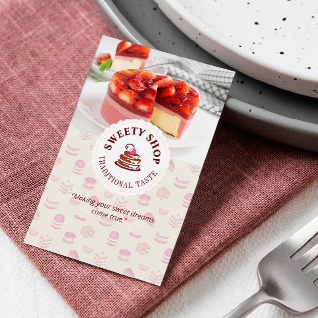 Cake Shop Business | Traditional Taste Business Business Card (Creator Uploaded)