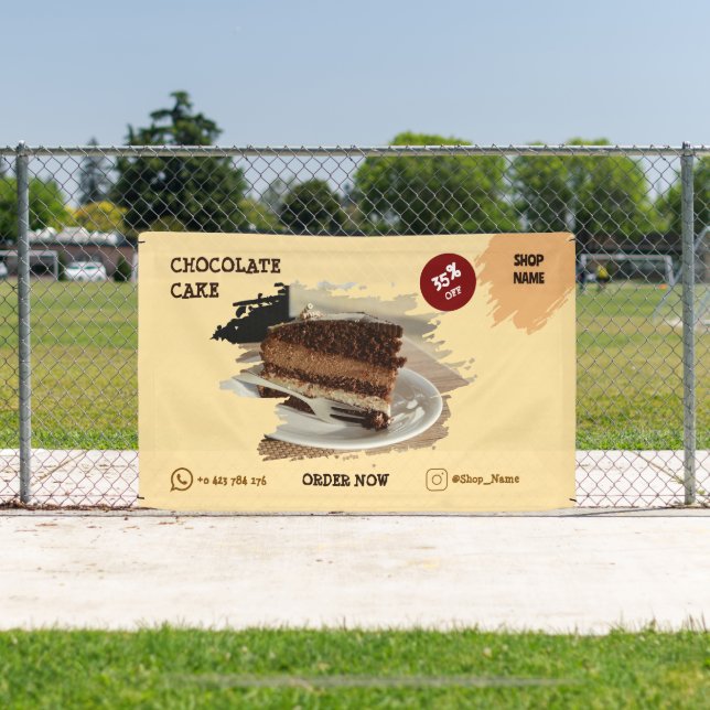Cake Shop Custom Editable Banner (Insitu)