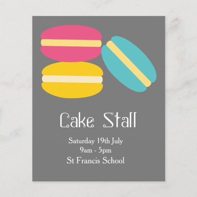 Cake Stall Bake Sale advertisement Flyer (Front)
