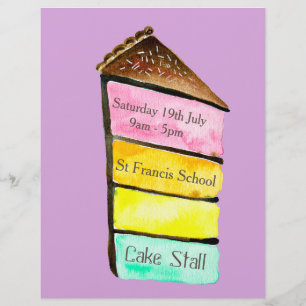 Cake Stall Bake Sale advertisement Flyer