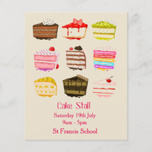 Cake Stall Bake Sale advertisement Flyer