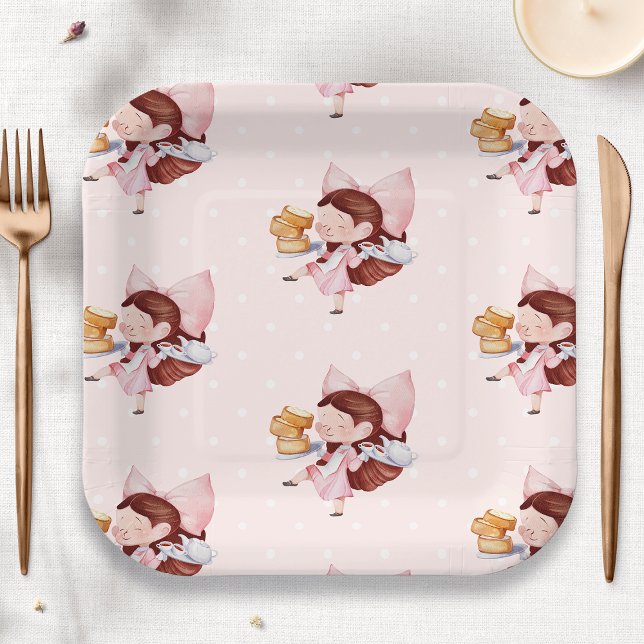 Cake & Tea Time Birthday Paper Plate (Creator Uploaded)