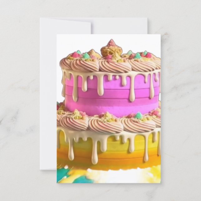 cake thank you card (Front)