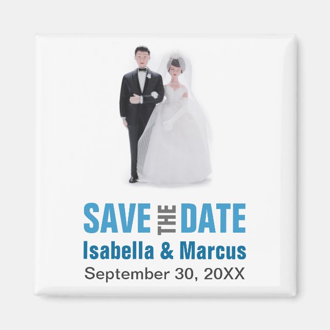 Cake Topper Save the Date Magnet (Front)