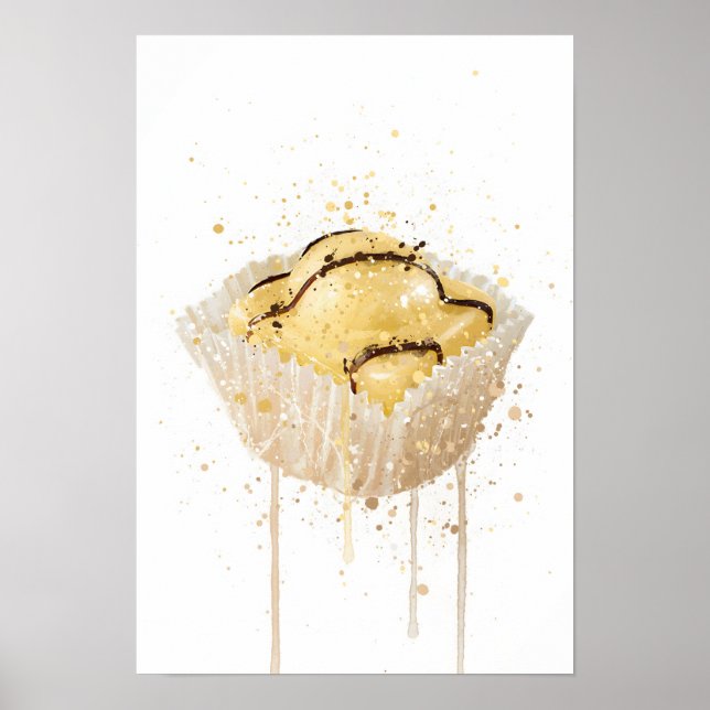 Cake Wall Art Print 'French Fancie Lemon' (Front)