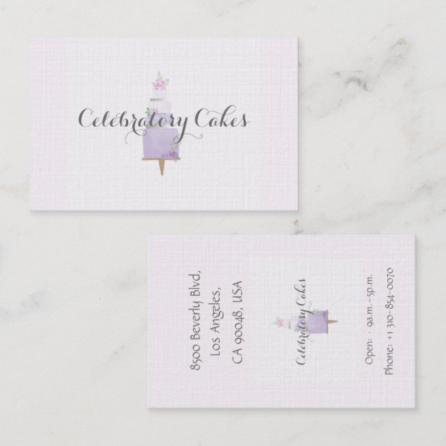 Cake water colour Business Card (Front/Back)