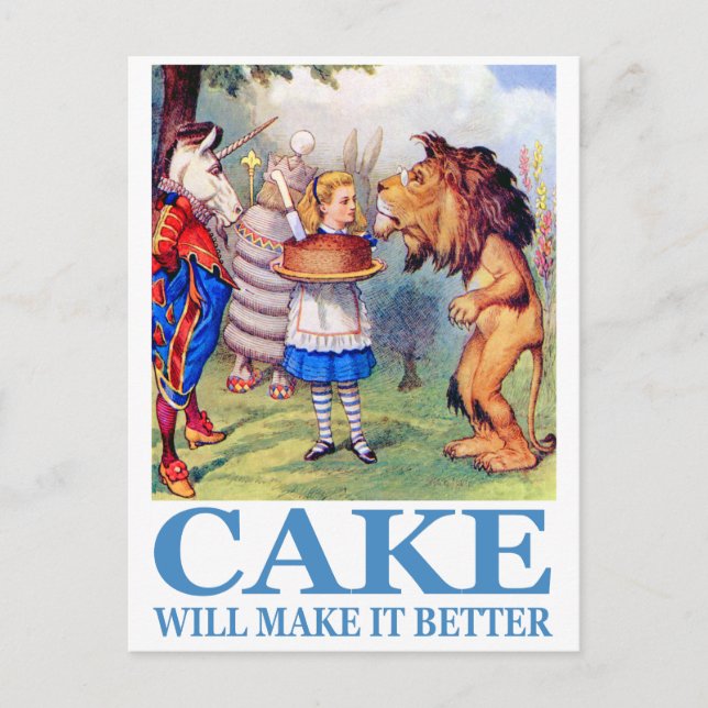 CAKE WILL MAKE IT BETTER POSTCARD (Front)