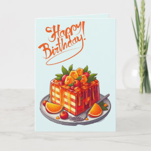 Cake Wishes Birthday Card and colouring page