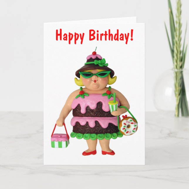 Cake Woman Card (Front)
