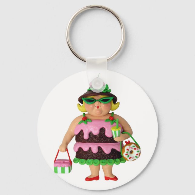 Cake Woman Key Ring (Front)