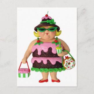 Cake Woman Postcard