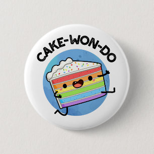 Cake-won-do Funny Taekwondo Cake Pun 6 Cm Round Badge