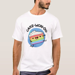 Cake-won-do Funny Taekwondo Cake Pun  T-Shirt