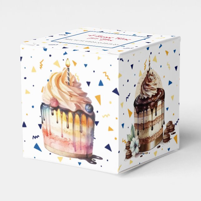Cakes and Confetti Favour Box (Front Side)