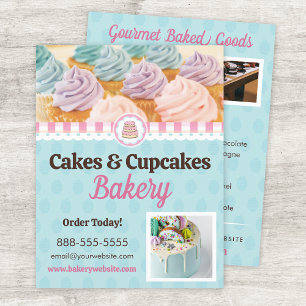 Cakes and Cupcakes Bakery Flyer Template