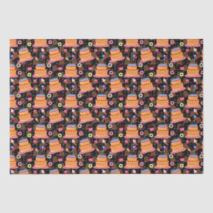 Cakes And Pastries Black Tissue Paper