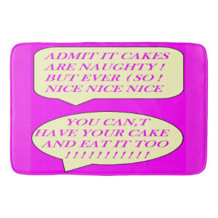 Cakes are nice made for food lovers colour pink    bath mat