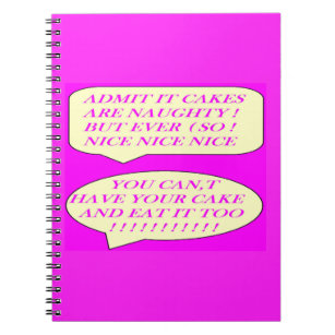 Cakes are nice made for food lovers colour pink    notebook